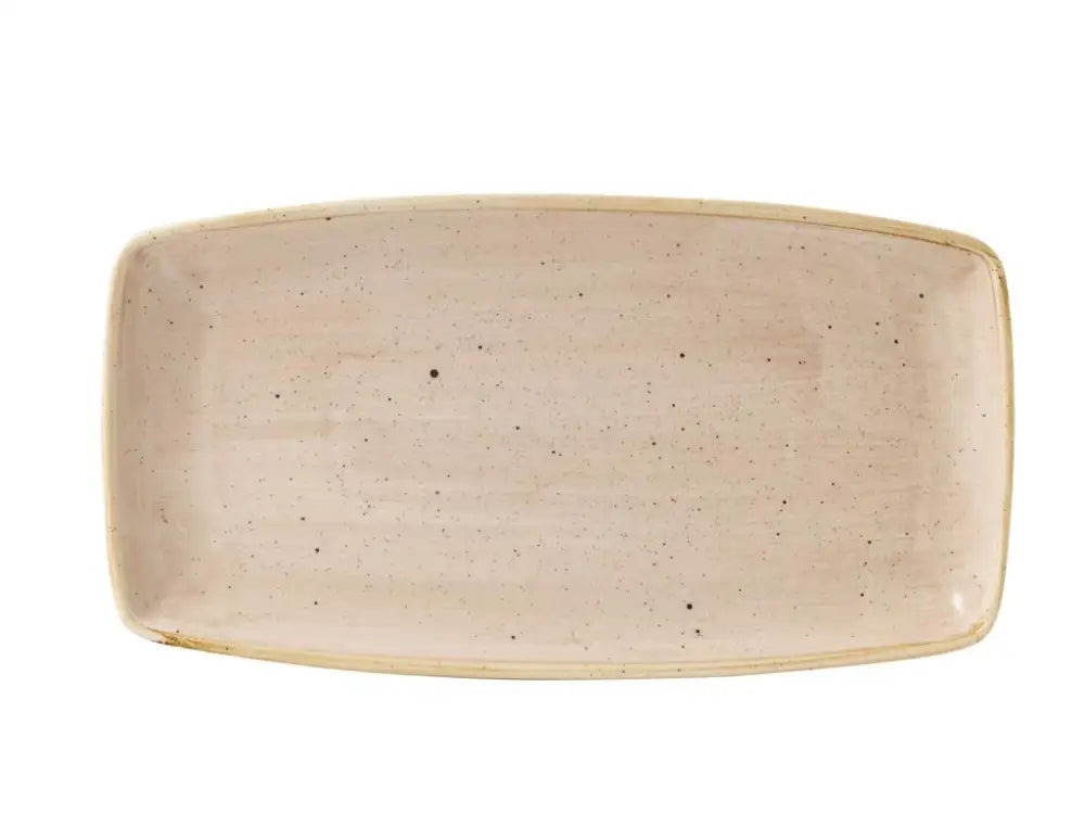PIATTO RETTANGOLARE 35X18.5 CM STONECAST NUTMEG CREAM SNMSOP141 CHURCHILL - 9781569 - MEDRI