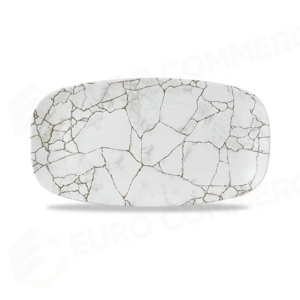 PIATTO RETTANGOLARE 35X18.5 CM STUDIO PRINTS KINTSUGI AGATE GREY KTAGXO141 CHURCHILL - 9782121 - MEDRI