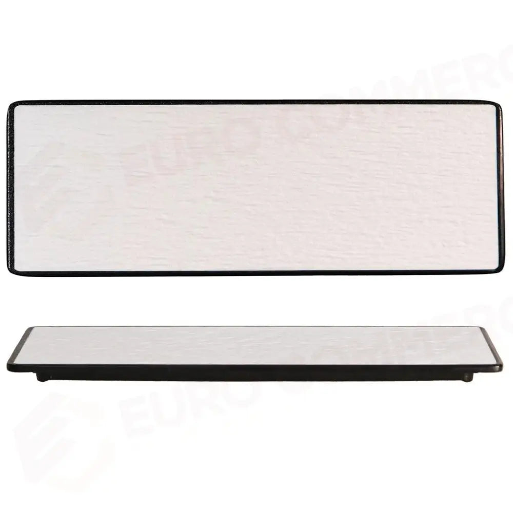 PIATTO RETTANGOLARE 38X11 CM MELAMINA WOODY WHITE/BLACK YML-7058-15 MEDRI - 13170215 - MEDRI