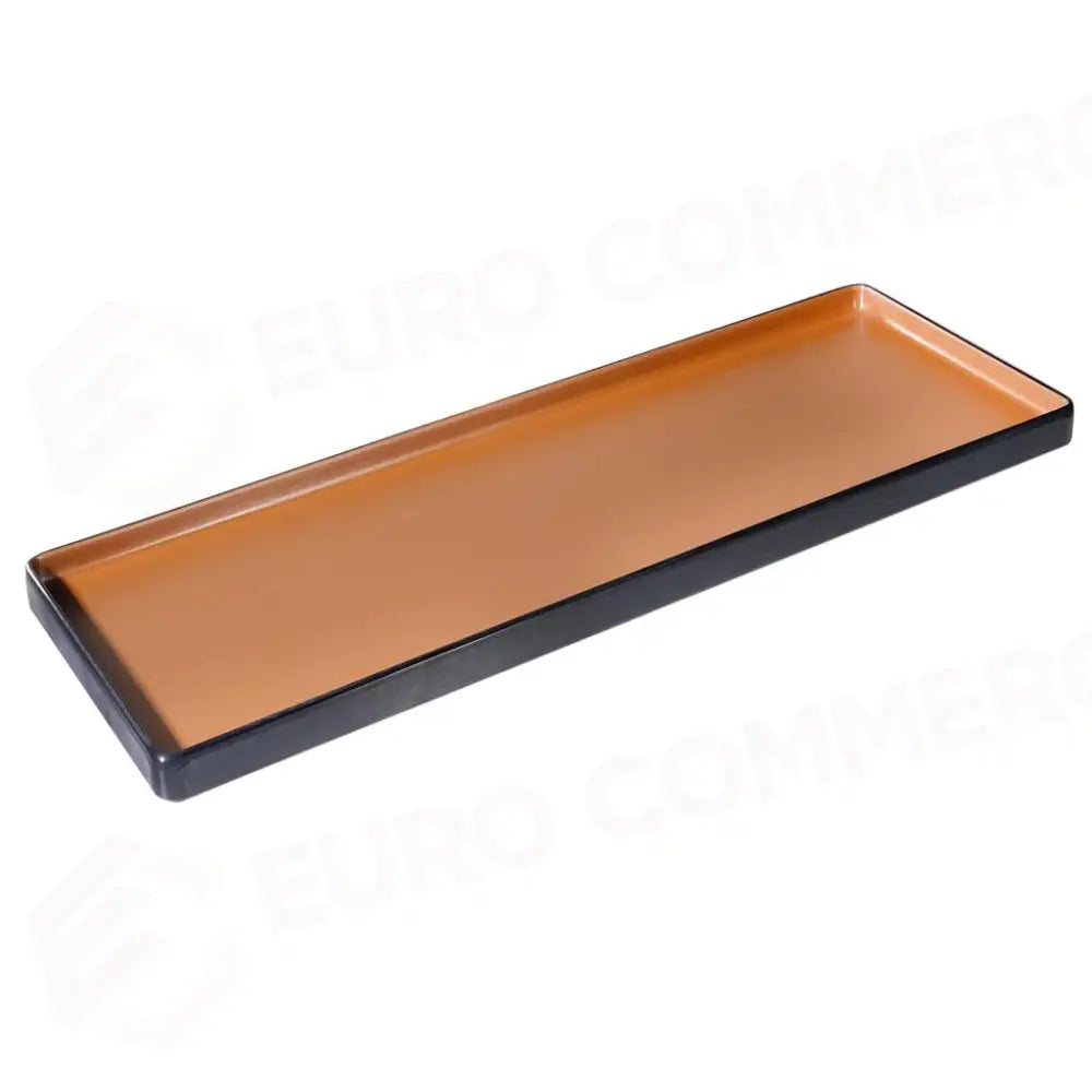 PIATTO RETTANGOLARE 50X18 CM MELAMINA BICOLOR BROWN/BLACK YML-P200 MEDRI - 13170170 - MEDRI