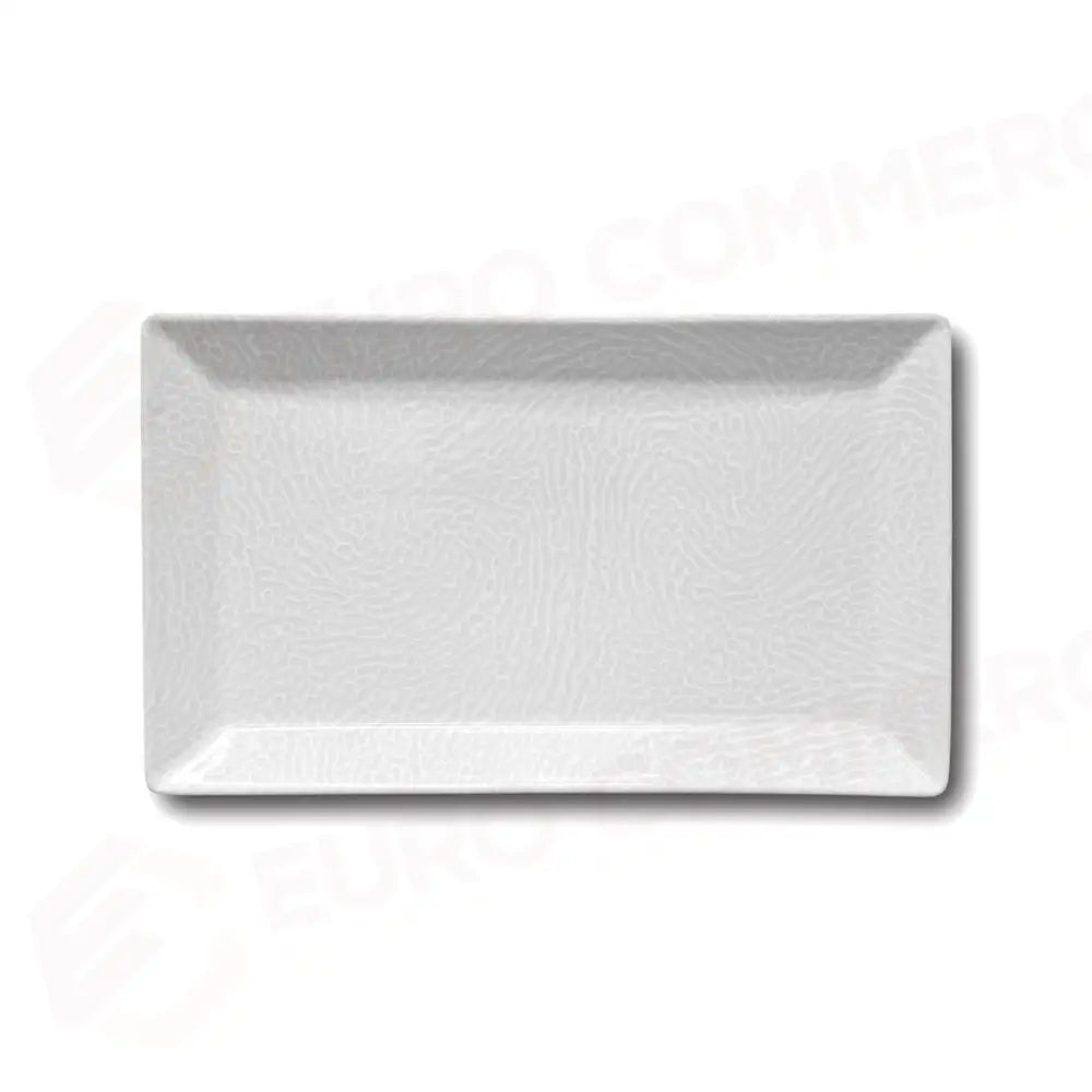 PIATTO RETTANGOLARE KIMI 29X17.5 CM SEGMENTI BIANCO SATURNIA - 6030833 - MEDRI