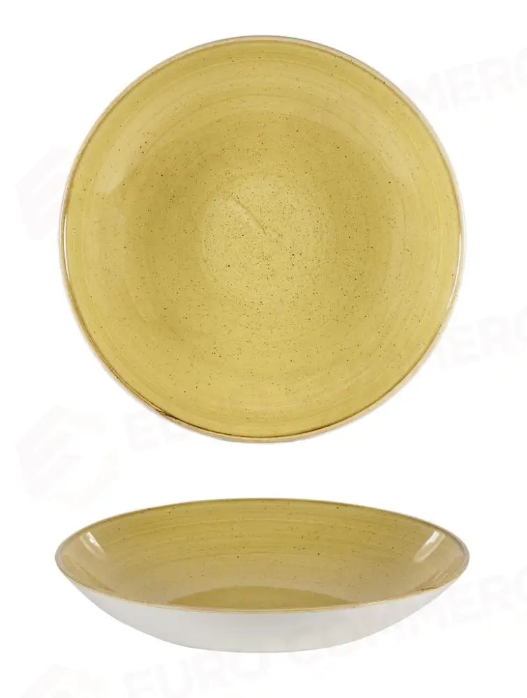 PIATTO ROTONDO FONDO COUPE 31 CM STONECAST MUSTARD YELLOW SMSSPLC21 CHURCHILL - 9781114 - MEDRI