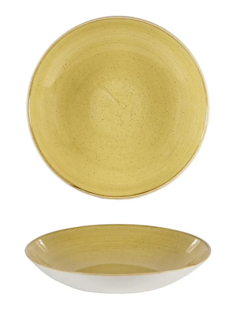 PIATTO ROTONDO FONDO COUPE 31 CM STONECAST MUSTARD YELLOW SMSSPLC21 CHURCHILL - 9781114 - MEDRI