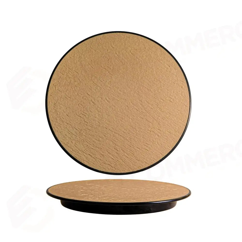 PIATTO TONDO 25 CM MELAMINA WOODY BEIGE/BLACK YML-7063-10 MEDRI - 13170204 - MEDRI