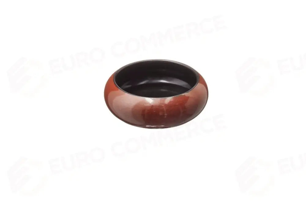 PIATTO TONDO IN PORCELLANA MARRONE/NERO - CM Ø15X5.5H - U0013 - LEONE - PORCELLANA