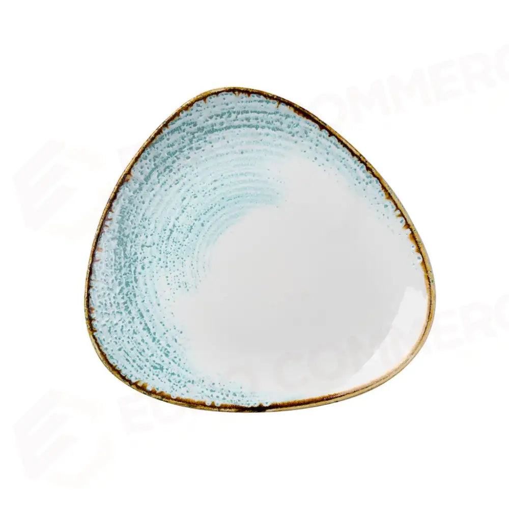 PIATTO TRIANGOLARE 22.9 CM STUDIO PRINTS HOMESPUN ACCENTS AQUAMARINE HAAMTR91 CHURCHILL - 9782888 - MEDRI