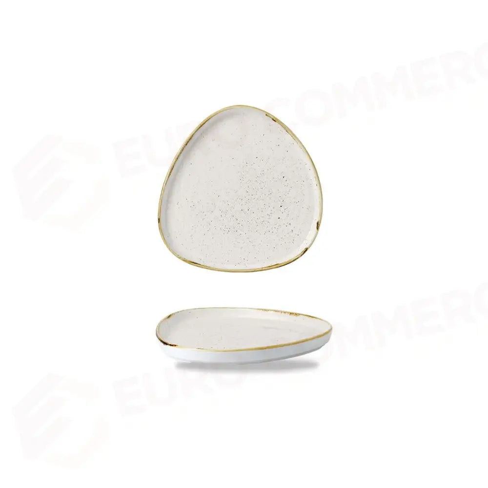 PIATTO TRIANGOLARE WALLED 20 CM STONECAST BARLEY WHITE SWHSWT211 CHURCHILL - 9782119 - MEDRI