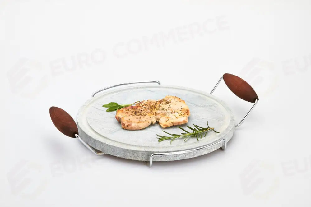 PIETRA OLLARE TONDA CON SUPPORTO INOX 30 CM 99001 BISETTI - 0400115 - MEDRI