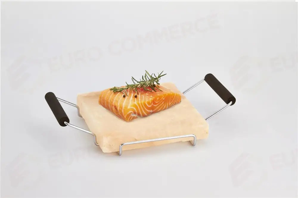 PIETRA SALE ROSA QUADRATA CON SUPPORTO INOX 20X20 CM 99302 BISETTI - 0400126 - MEDRI