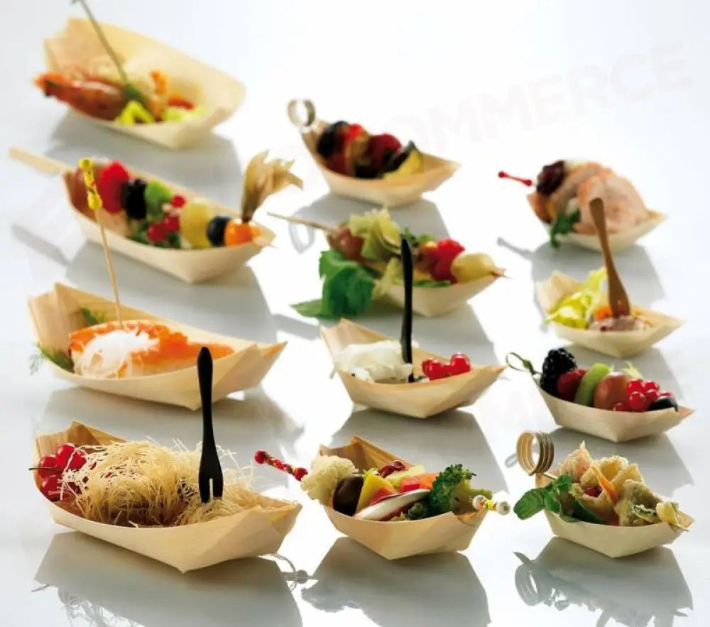 PIROGHE IN LEGNO NATURALE - 22,5X8,5X2 CM - S0049 - LEONE - FINGER FOOD IN LEGNO