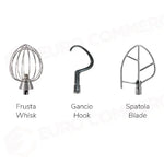 PLANETARIA DA BANCO FORMATO 6,5 LT - DIM. 230X410X420 MM - FRUSTA GANCIO E SPATOLA INCLUSI - PAVOMIX - PAVONI ITALIA