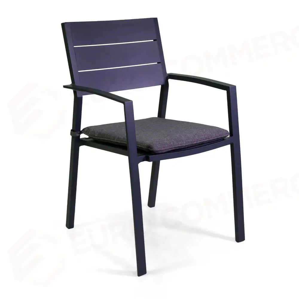POLTRONA ALLUMINIO SALOMON ANTRACITE C/CUSCINO CM55X60H89 - 6465520000 - VACCHETTI