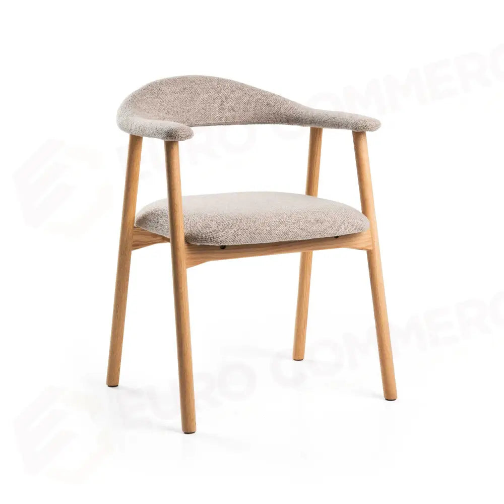 POLTRONA ARYA TESSUTO SABBIA STRUTTURA LEGNO ROVERE CM56X54H47/75,5 - 2812630000 - VACCHETTI