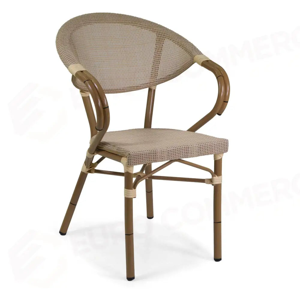 POLTRONA FRANCESE ALLUMINIO TEXTILENE NATURALE CM58X59H45/82 - 6470170000 - VACCHETTI