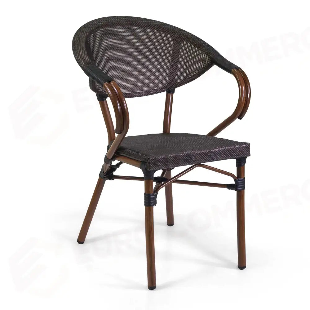 POLTRONA FRANCESE ALLUMINIO TEXTILENE NOCE CM58X59H45/82 - 6470190000 - VACCHETTI