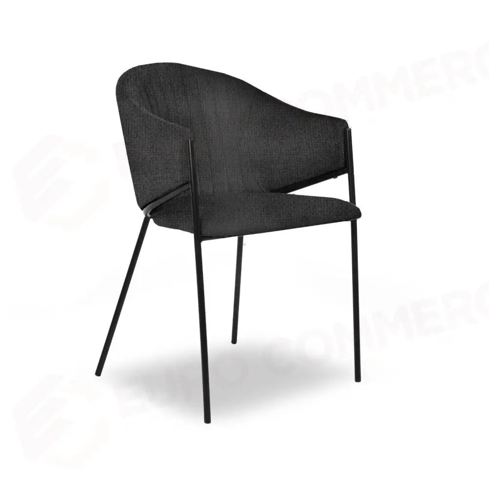 POLTRONA TESSUTO IRINA ANTRACITE STRUTTURA NERO CM48X54H49/82 - 2813160000 - VACCHETTI