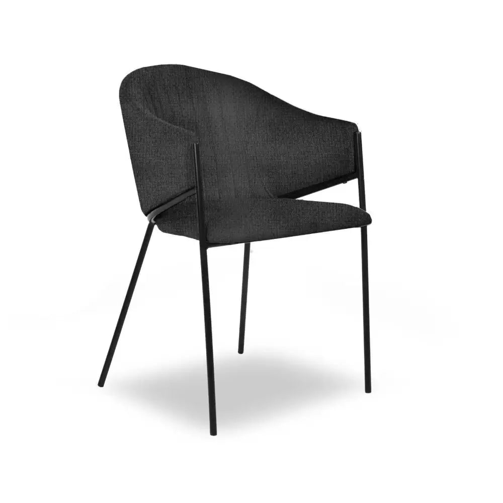 POLTRONA TESSUTO IRINA ANTRACITE STRUTTURA NERO CM48X54H49/82 - 2813160000 - VACCHETTI