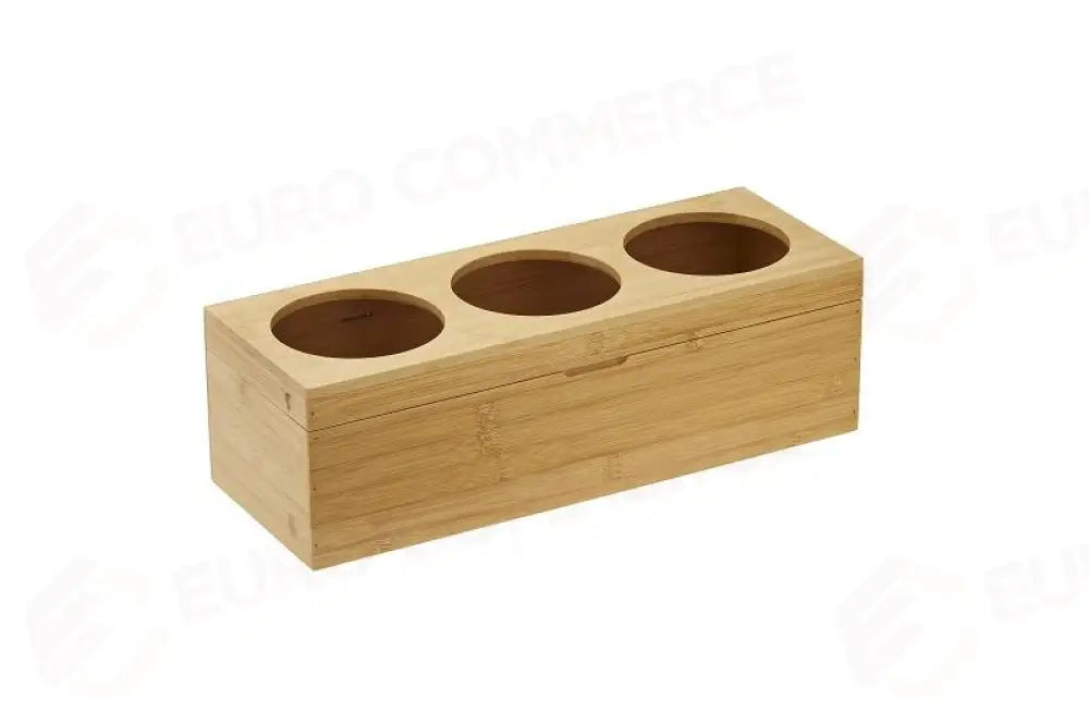 PORTA BOTTIGLIE BAMBOO NATURALE - 42X15,5X13 CM - S0132 - LEONE - ESPOSITORI BUFFET IN BAMBOO