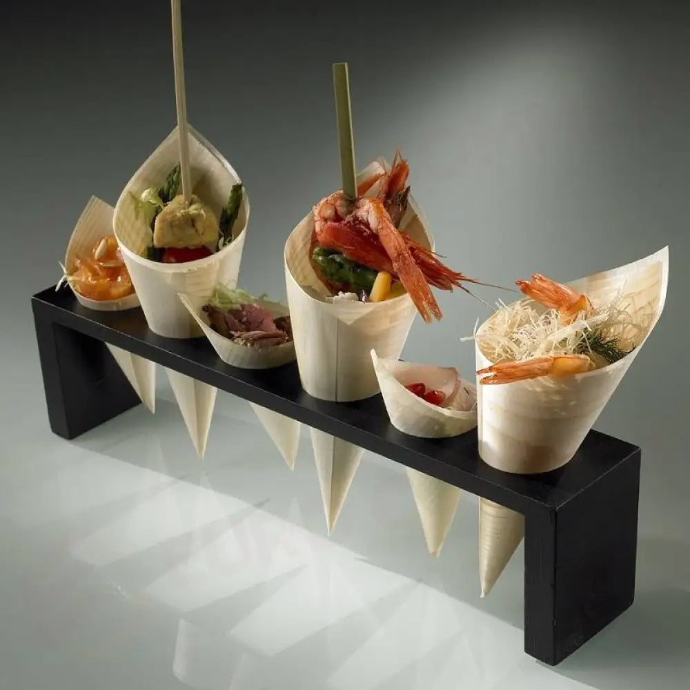 PORTA CONI IN BAMBOO NERO - 33X6X8 CM - S0075.Z - LEONE - ACCESSORI TAVOLA