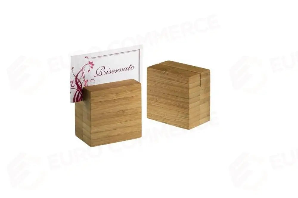 PORTA NUMERO IN BAMBOO NATURALE - BAMBOO CM.6X4X6H - S0076 - LEONE - ACCESSORI TAVOLA