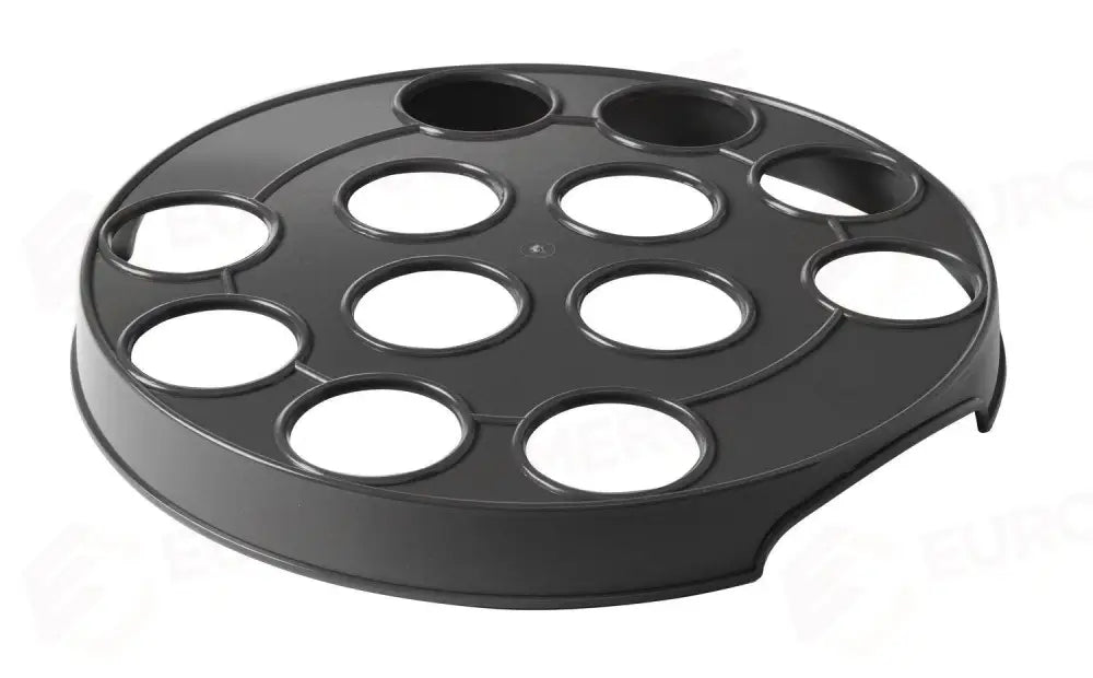 PORTABICCHIERI IN VETRO BARUP NERO Ø315X(H)35MM - HENDI