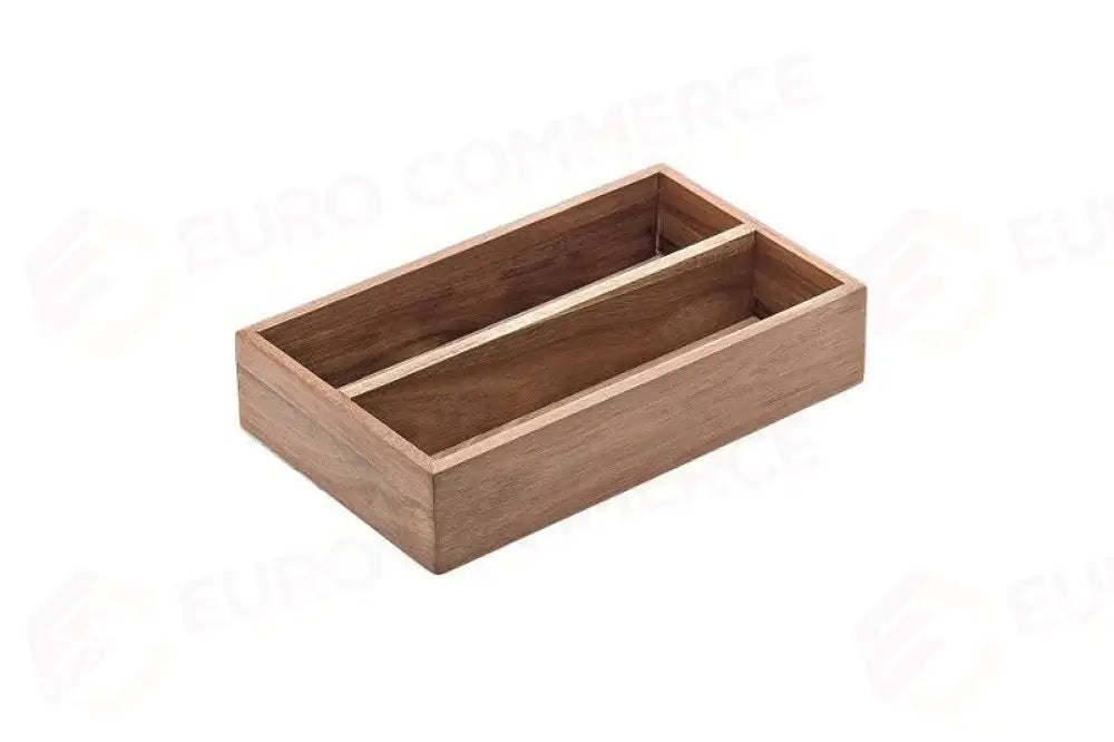 PORTABUSTINE/POSATE IN ACACIA NATURALE - 16,5X27,5X6 CM - S5043 - LEONE - ESPOSITORI BUFFET IN ACACIA