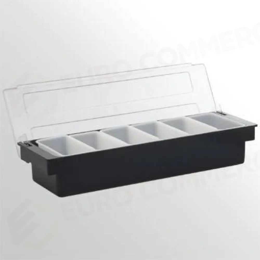 PORTACONDIMENTI IN PLASTICA 6 COMPARTI CON COPERCHIO - PCO6 - KAREL - Attrezzatura