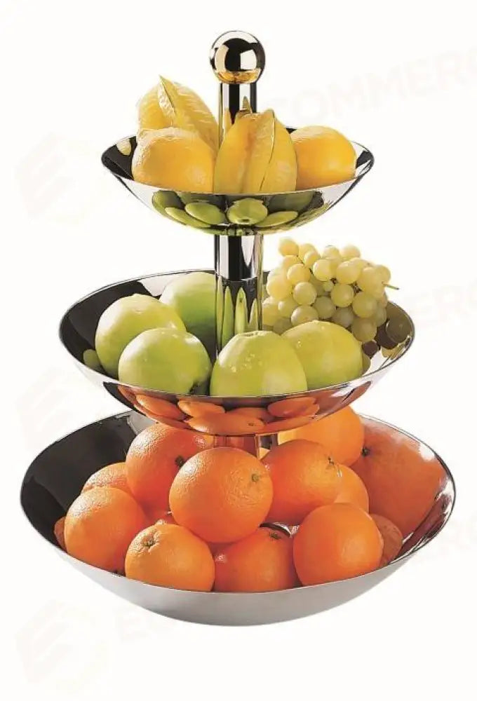 PORTAFRUTTA INOX A 3 VASSOI - 2583 - KAREL - Attrezzatura