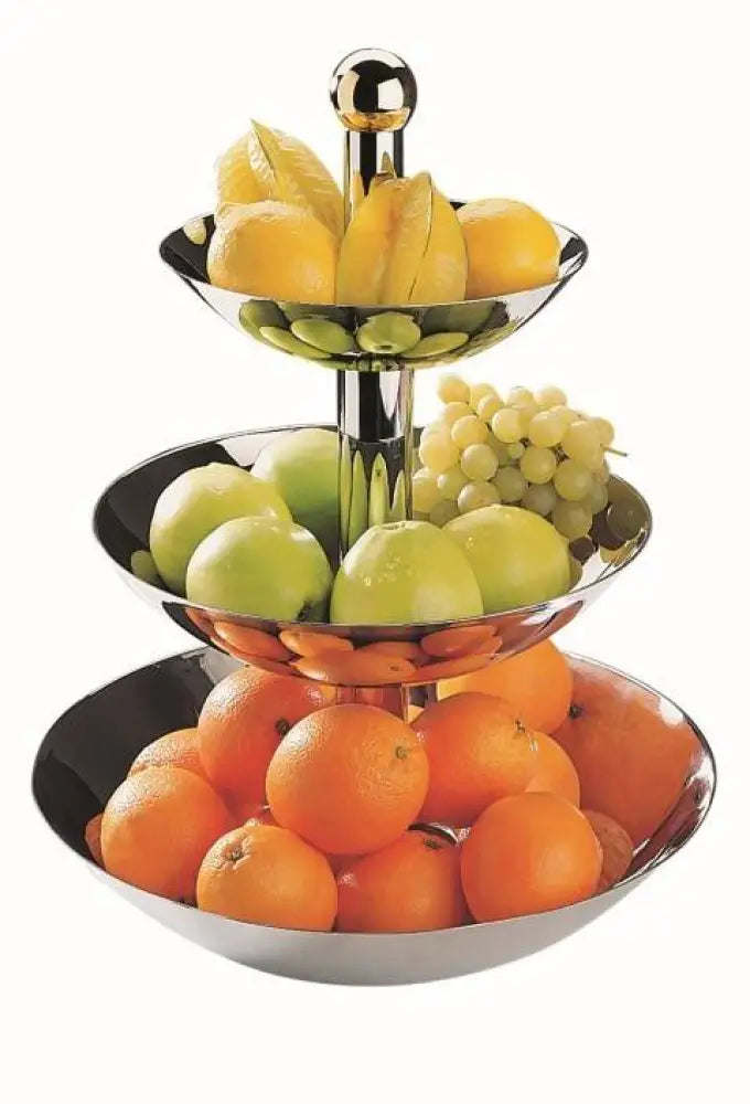 PORTAFRUTTA INOX A 3 VASSOI - 2583 - KAREL - Attrezzatura