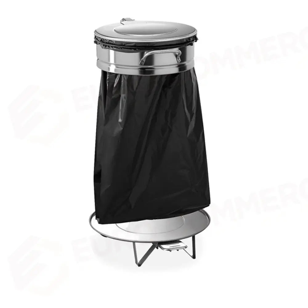 PORTASACCO INOX APERTURA A PEDALE LT 110 - 2435 - METALCARRELLI - ACCESSORI TAVOLA