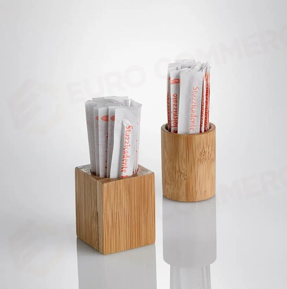 PORTASTUZZICADENTI NATURALE - BAMBOO CONO Ø CM.3,5X4,5H - S0106 - LEONE - ACCESSORI TAVOLA