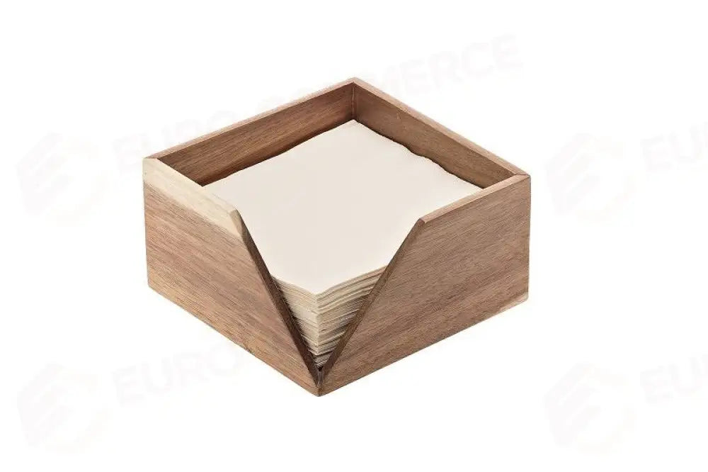 PORTATOVAGLIOLI IN ACACIA NATURALE - PER TOVAGLIOLI 25X25 - 14X14X10 CM - S5041 - LEONE - ESPOSITORI BUFFET IN ACACIA