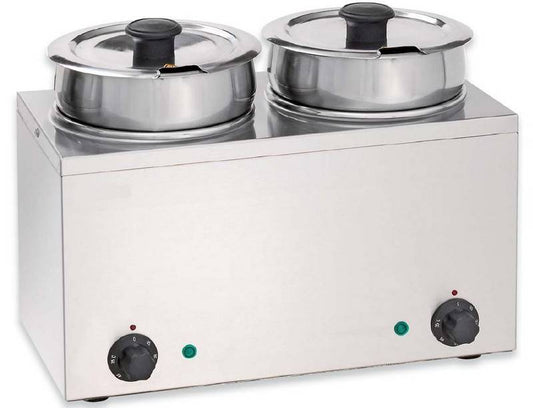 BAGNOMARIA ELETTRICO PER CIOCCOLATO A DUE VASCHE DA 3,5 LITRI - 606035 - KAREL