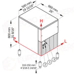 PRODUTTORE DI GHIACCIO CON CONTENITORE INCORPORATO - SISTEMA A GRANULARE - GB903 HC - BREMA