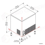 PRODUTTORE DI GHIACCIO CON CONTENITORE INCORPORATO - SISTEMA A SPRUZZO - CB640 - BREMA
