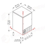 PRODUTTORE DI GHIACCIO CON CONTENITORE INCORPORATO - SISTEMA A SPRUZZO - CB425 HC B-QUBE - BREMA