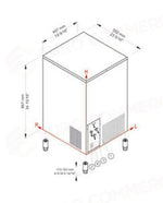PRODUTTORE DI GHIACCIO CON CONTENITORE INCORPORATO - SISTEMA A SPRUZZO - SL110 FROZEN QUBE R290 - BREMA