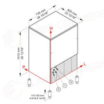 PRODUTTORE DI GHIACCIO CON CONTENITORE INCORPORATO - SISTEMA A SPRUZZO - CB955 HC B-QUBE - BREMA