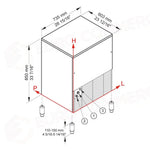 PRODUTTORE DI GHIACCIO CON CONTENITORE INCORPORATO - SISTEMA A SPRUZZO - CB640 HC B-QUBE - BREMA