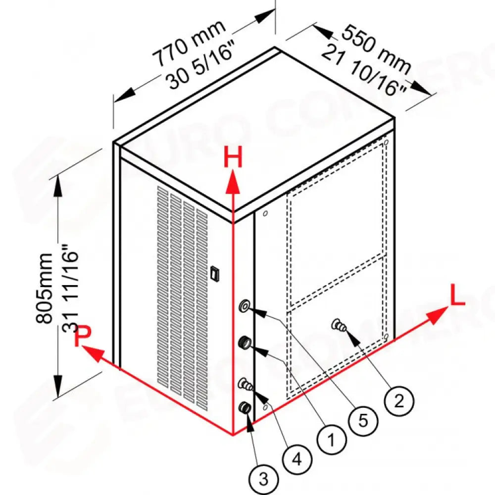 PRODUTTORE DI GHIACCIO CON MODULARE - SISTEMA A EVAPORATORE VERTICALE - VM900 - BREMA
