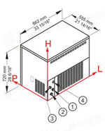 PRODUTTORE DI GHIACCIO MODULARE - SISTEMA A SPRUZZO - C150 HC B-QUBE - BREMA