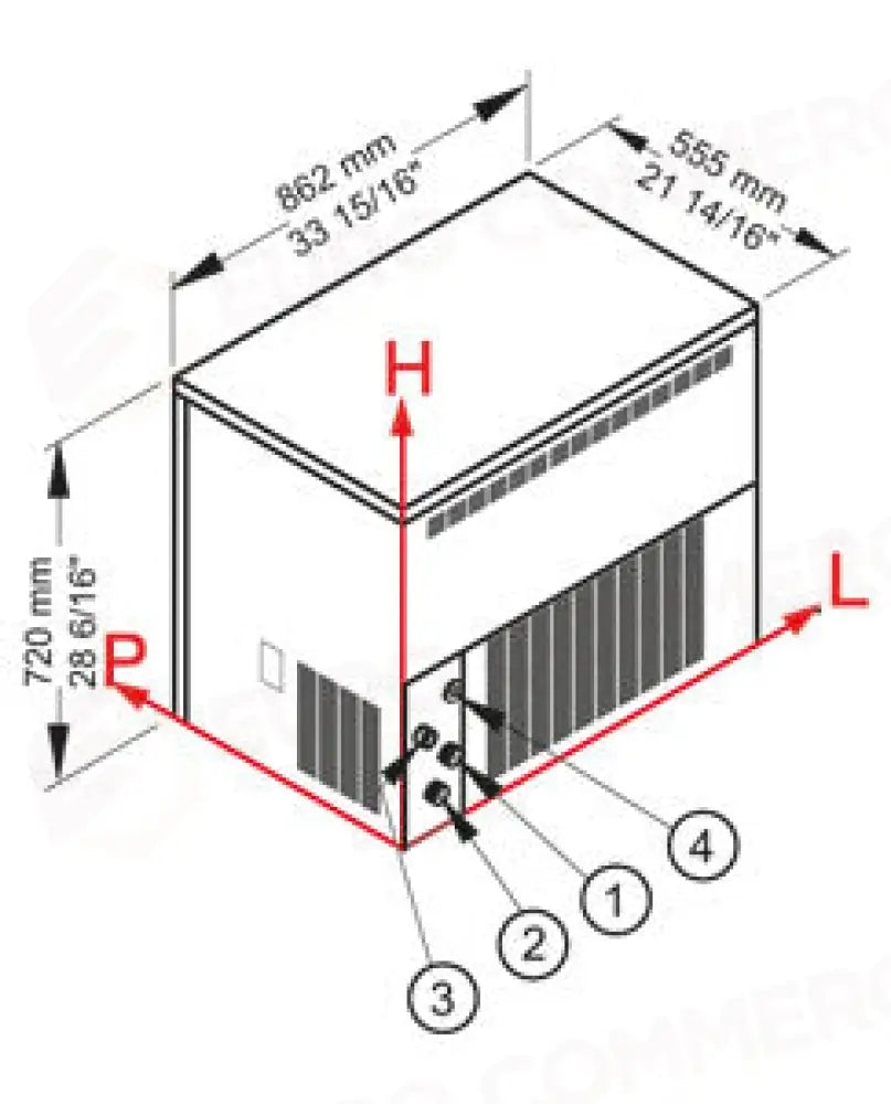 PRODUTTORE DI GHIACCIO MODULARE - SISTEMA A SPRUZZO - C150 HC B-QUBE - BREMA