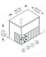 PRODUTTORE DI GHIACCIO MODULARE - SISTEMA A SPRUZZO - ECPM 150 CUBETTO PIENO QUADRATO NG - BREMA