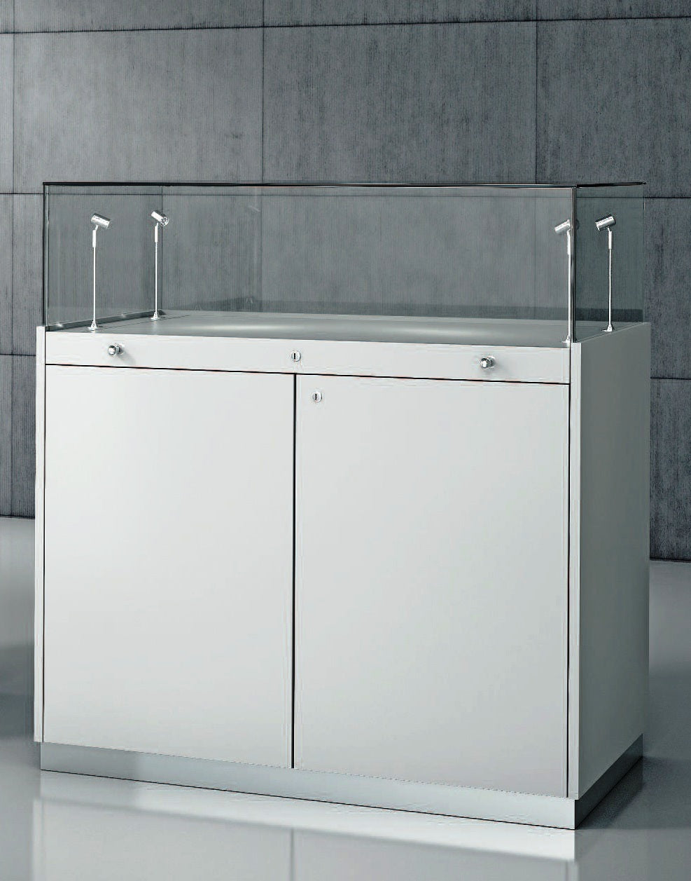 BANCHI VENDITA QUADRATUM 100X50X106 CM - Q/100L - ITALVETRINE