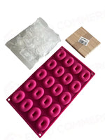 RAINBOW STICK - KIT CON STAMPO IN SILICONE PER GELATO A STECCO - STAMPO PX3212 DIM. MM 46 X 35 X 12 H VOL ~ 12 ML + 50