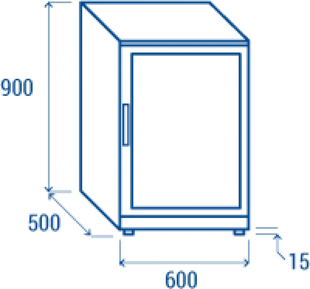 RETRO BANCO REFRIGERATO A N.1 PORTA BATTENTE IN ACCIAIO INOX M2 -1°C/+7°C - BBA 148 - COOL HEAD