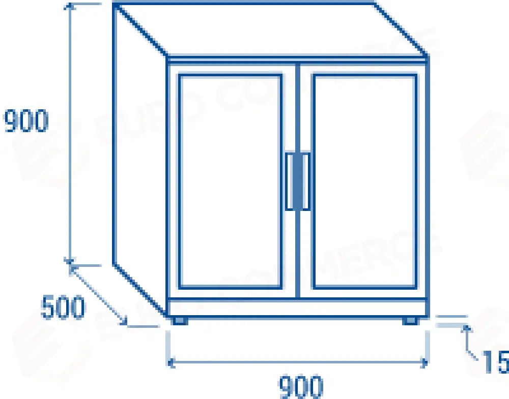 RETRO BANCO REFRIGERATO A N.2 PORTA BATTENTE IN ACCIAIO INOX M2 -1°C/+7°C - BBA 218 - COOL HEAD