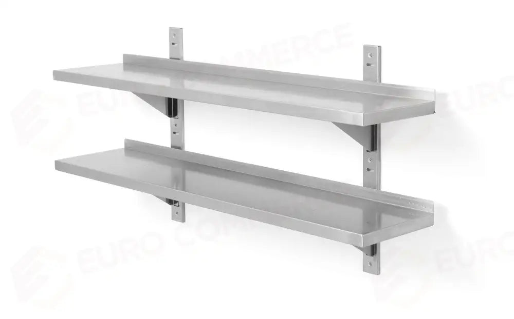 RIPIANO A DOPPIA PARETE REGOLABILE CON 2 STAFFE 1200X300X(H)600MM - HENDI