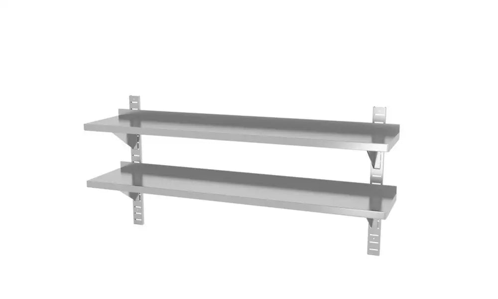 RIPIANO A DOPPIA PARETE REGOLABILE CON 2 STAFFE 1400X300X(H)600MM - HENDI