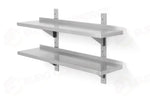 RIPIANO A DOPPIA PARETE REGOLABILE CON 2 STAFFE HENDI 1400X300X(H)600MM - 811740